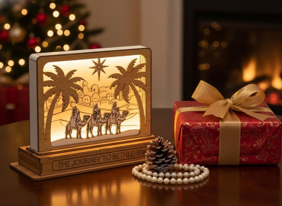 3D Nativity Shadow Box SVG | 6-Layer Laser Cut File (Digital Download ...